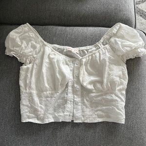 Button Front Crop Top